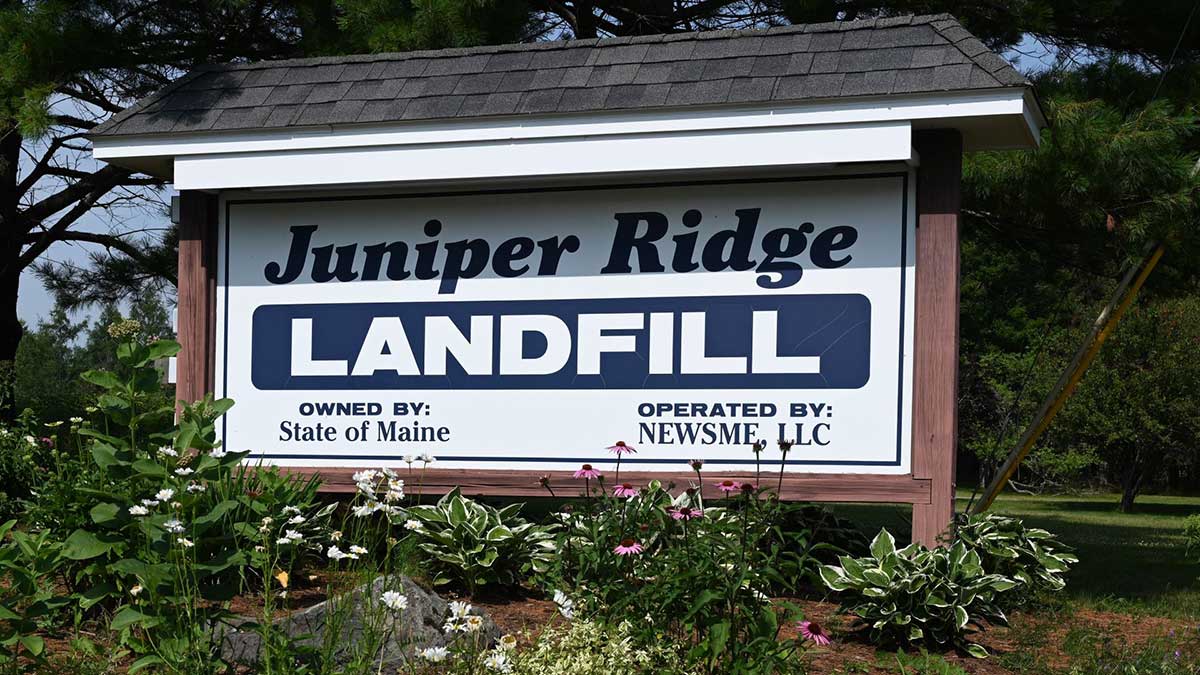 Juniper Ridge landfill sign