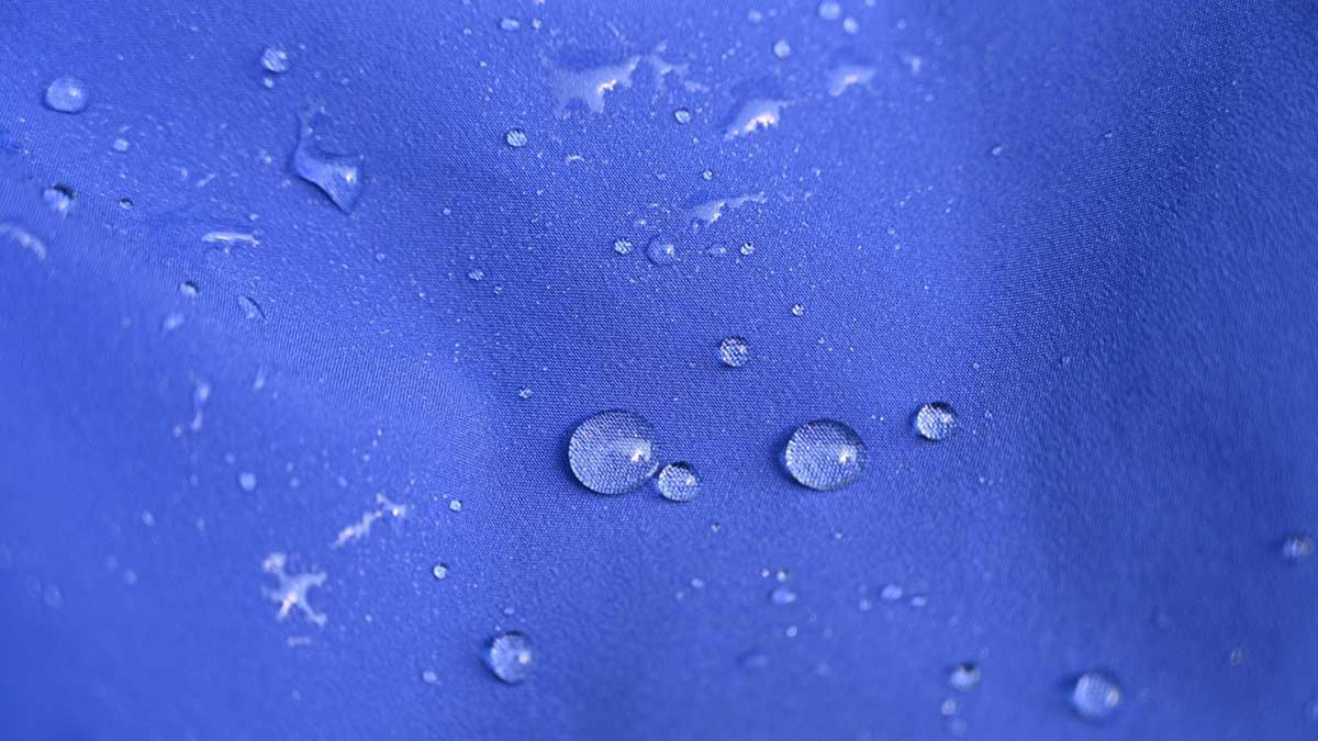 water beading on jacket